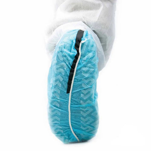 Polypropylene Shoe Cover Anti-Skid Shoe Cover ESD | Blue 40 gsm 100 ea/Bag 3 Bags/Case freeshipping - Valutek Inc
