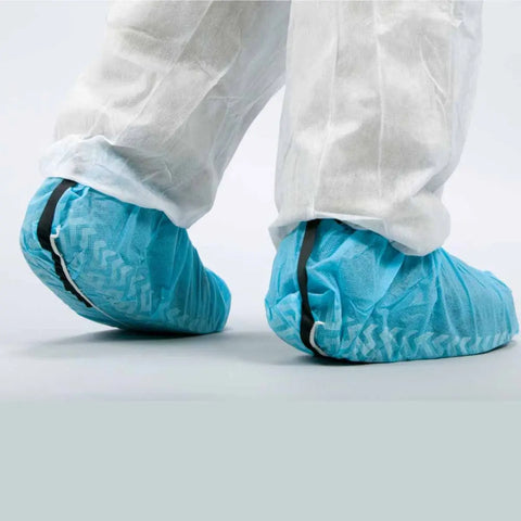 Polypropylene Shoe Cover Anti-Skid Shoe Cover ESD | Blue 40 gsm 100 ea/Bag 3 Bags/Case freeshipping - Valutek Inc