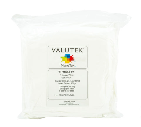 Valutek Polyester Knit Wiper Laser Sealed Edge | Standard Weight 600/150/75 Bags VTPNWLS freeshipping - Valutek Inc